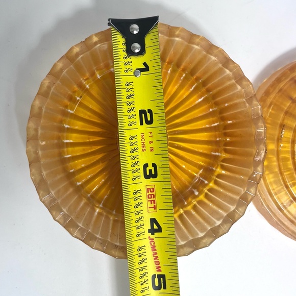 Jeanette Glass Marigold Dish Powder/Trinket Box with Swan Lipstick Holder - Picture 6 of 7